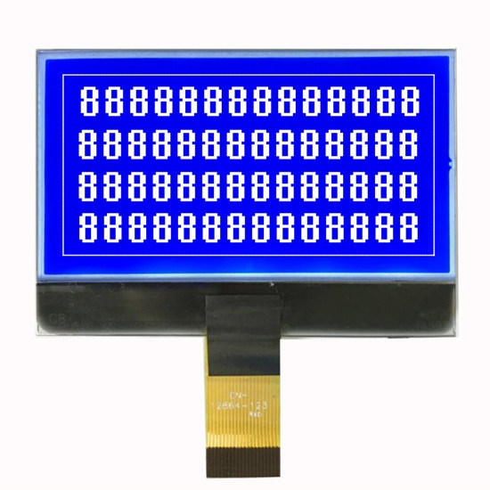 Blue 128x64 Pixels LCD Module For Water Purifier
