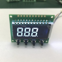 White On Black Segment LCD With PCB Board