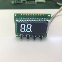 White On Black Segment LCD With PCB Board