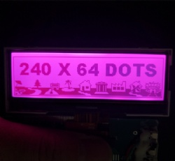 240x64 Pixels Graphic LCD With RGB Backlight